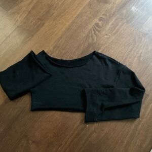 Alo cropped black sweatshirt